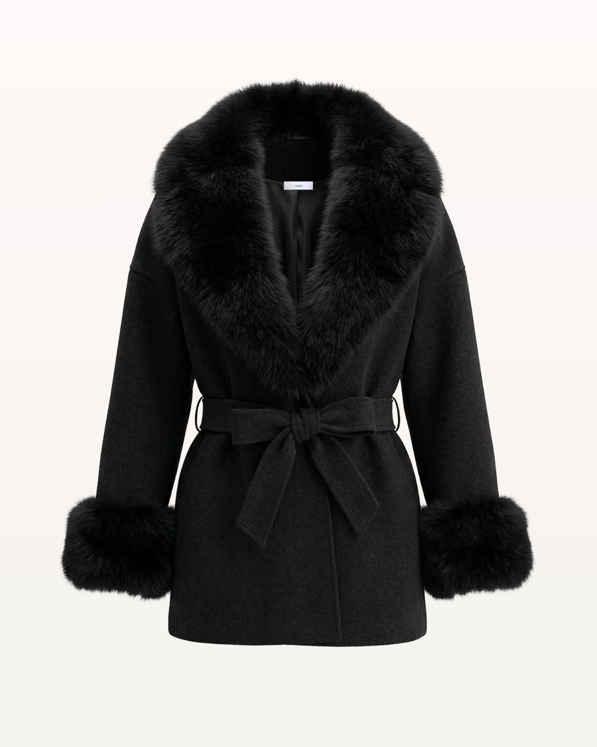 Divina Double-Sided Wool Coat with Statement Collar – view 22