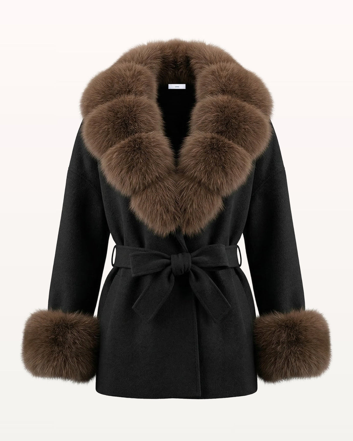 Divina Double-Sided Wool Coat with Statement Collar – view 25
