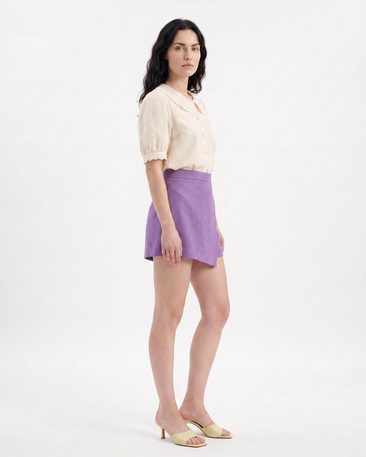 Cotton Lace Trim Embroidered Shirt with Tailored Fit – view 4