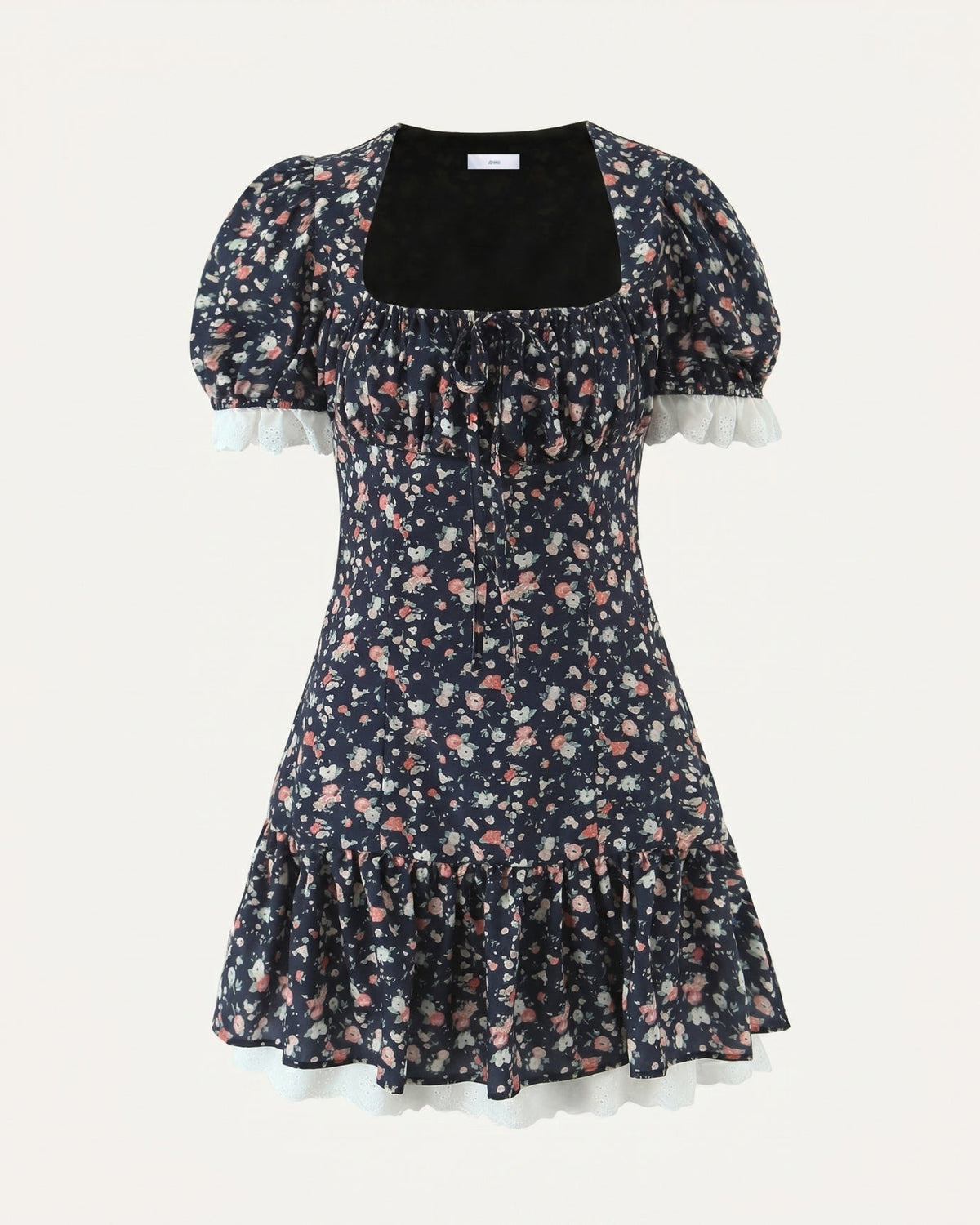 Marbella Vintage-Inspired Retro Floral Lace Stretch Dress