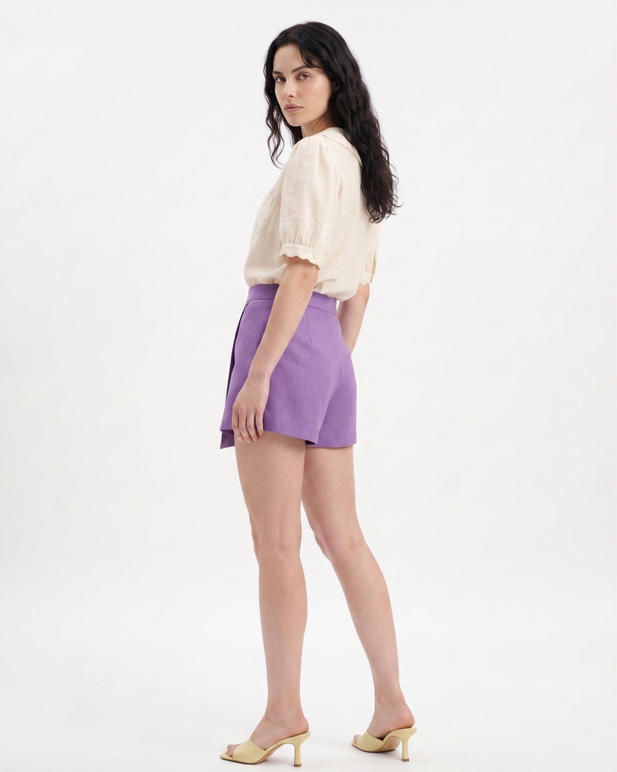 Cotton Lace Trim Embroidered Shirt with Tailored Fit