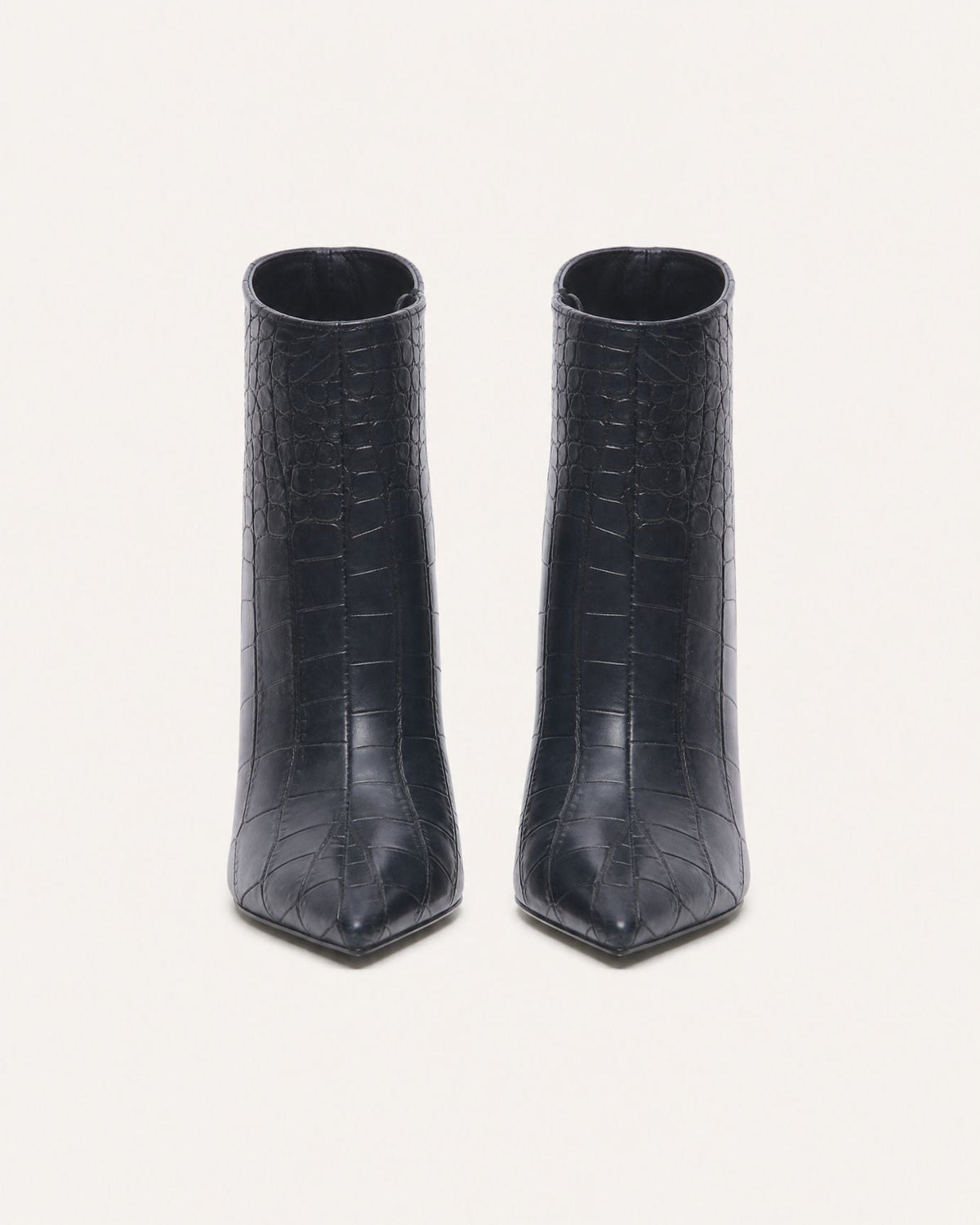 Pointed-Toe Stiletto Ankle Boots with Side Zip and 12cm Heel – view 30