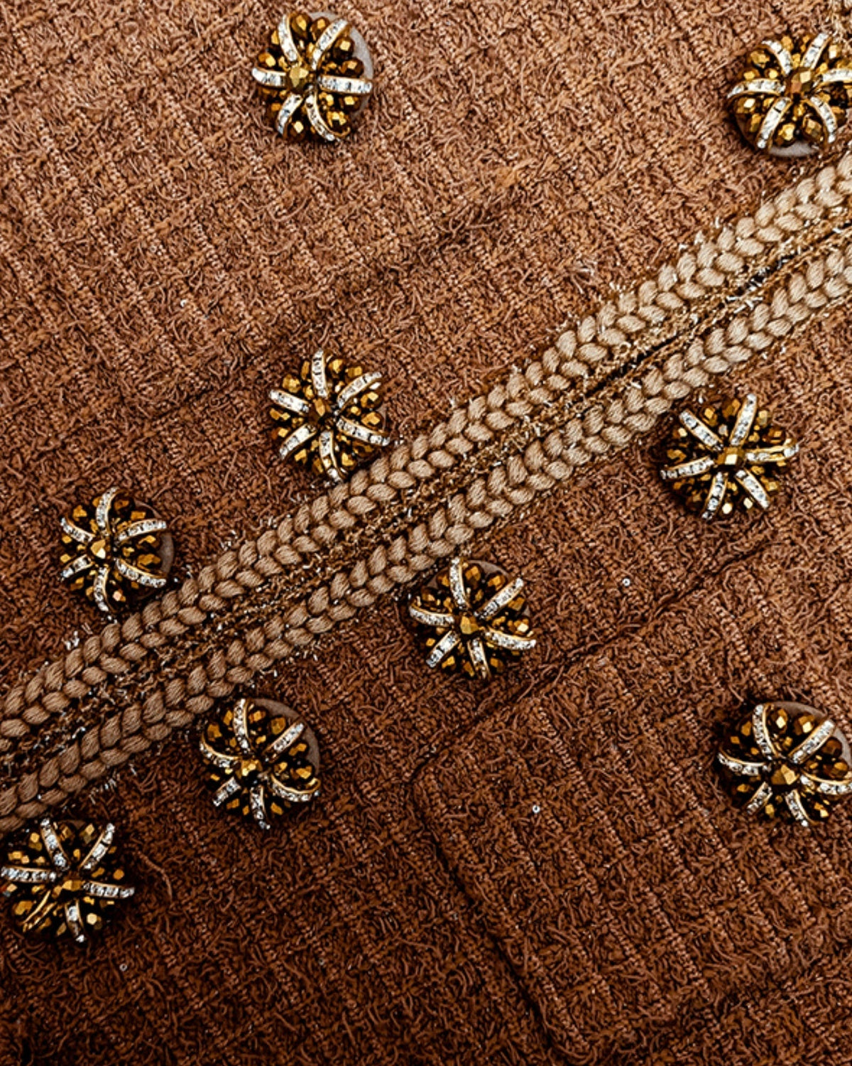 Retro Knit Dress with Crystal-Encrusted Metal Buttons – view 3