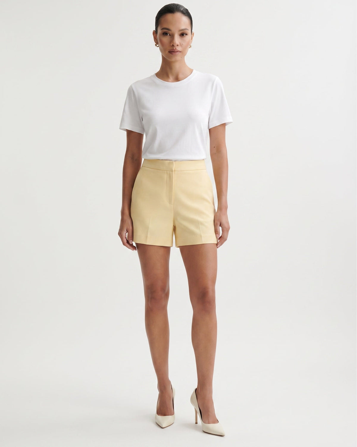 Mercerised Cotton Round Neck Tailored Fit T-Shirt – view 29