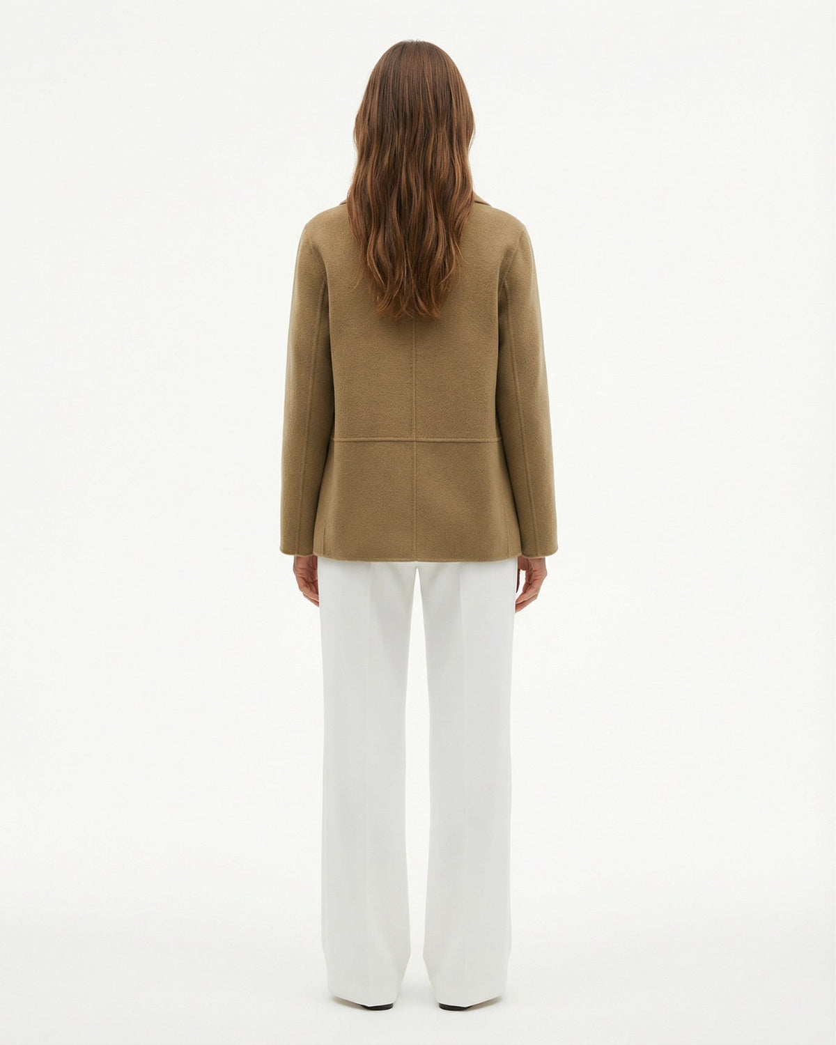 Rhi Double-Sided Pure Wool Short Coat with Toggle Buttons – view 6