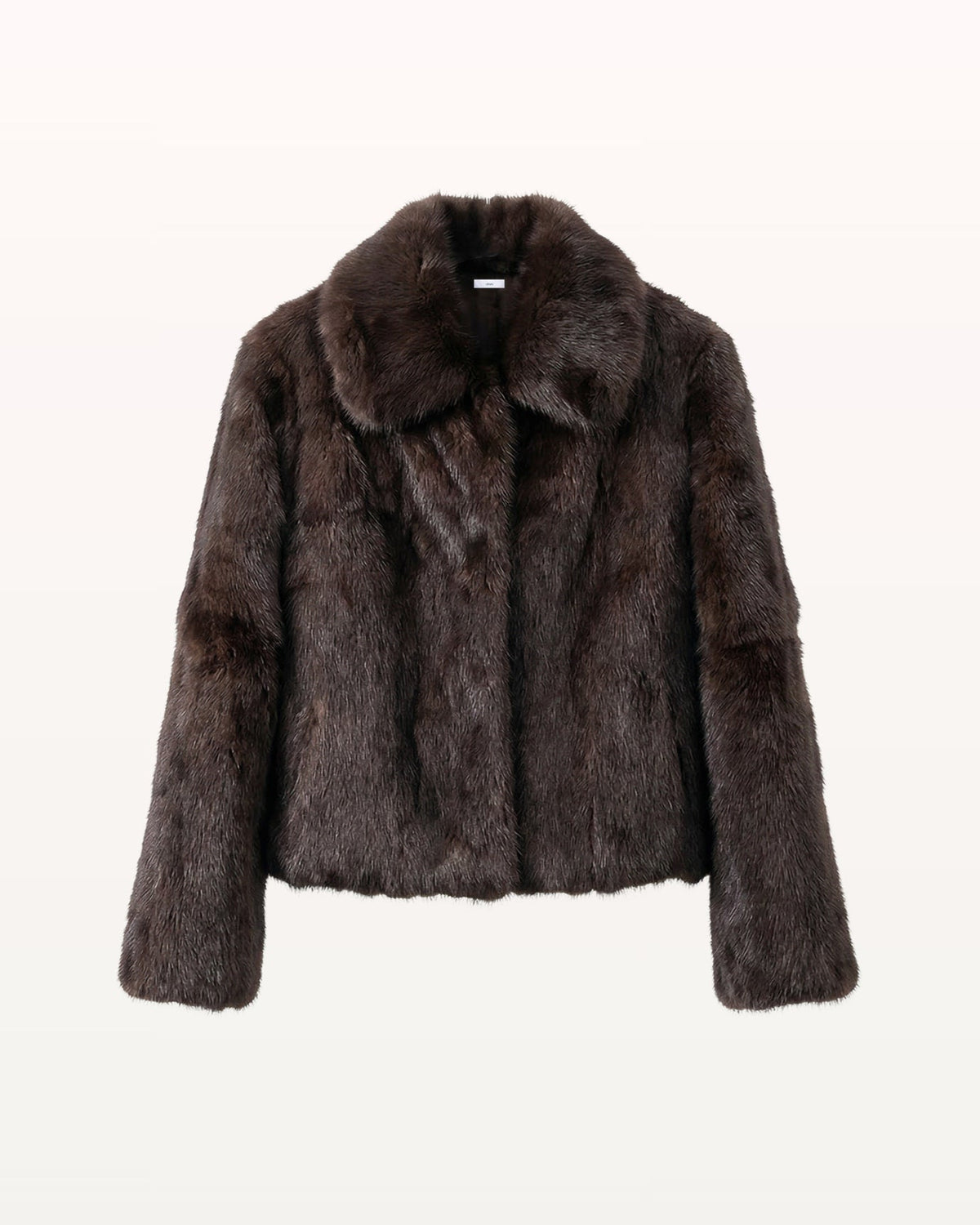 Full-Length Plush Coat with Relaxed Cut – Coffee Brown – view 1