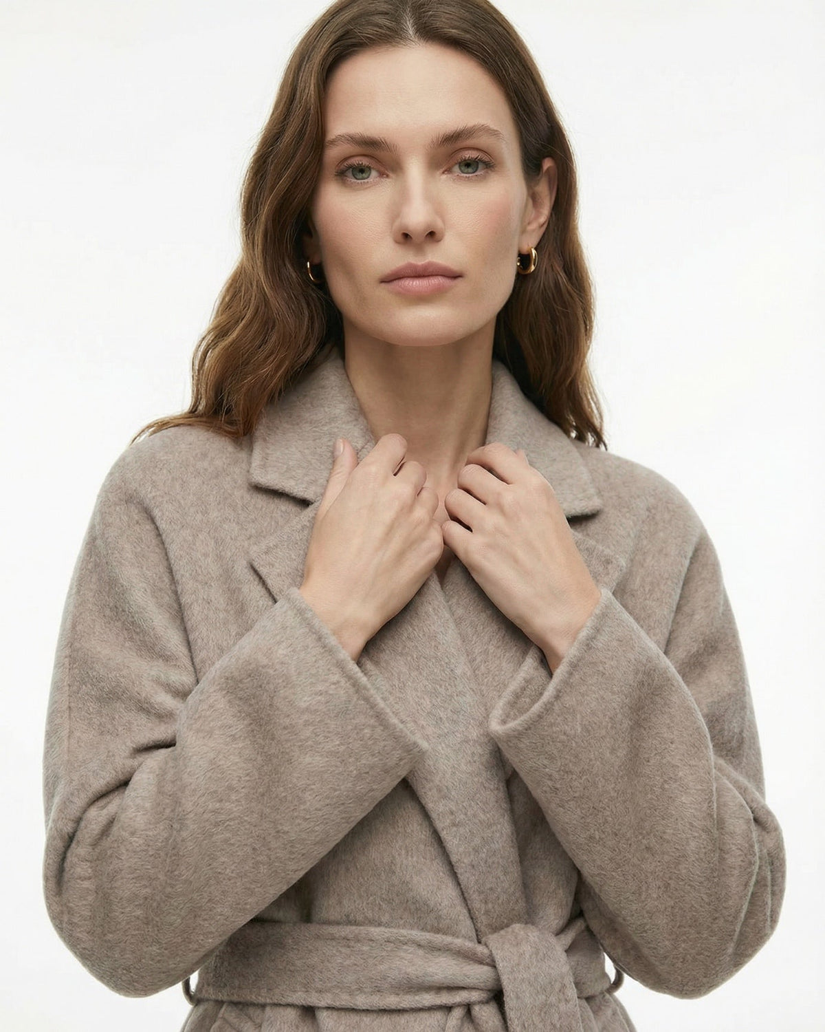 Handmade Double-Sided Suli Alpaca Blend Slim Fit Coat – view 4