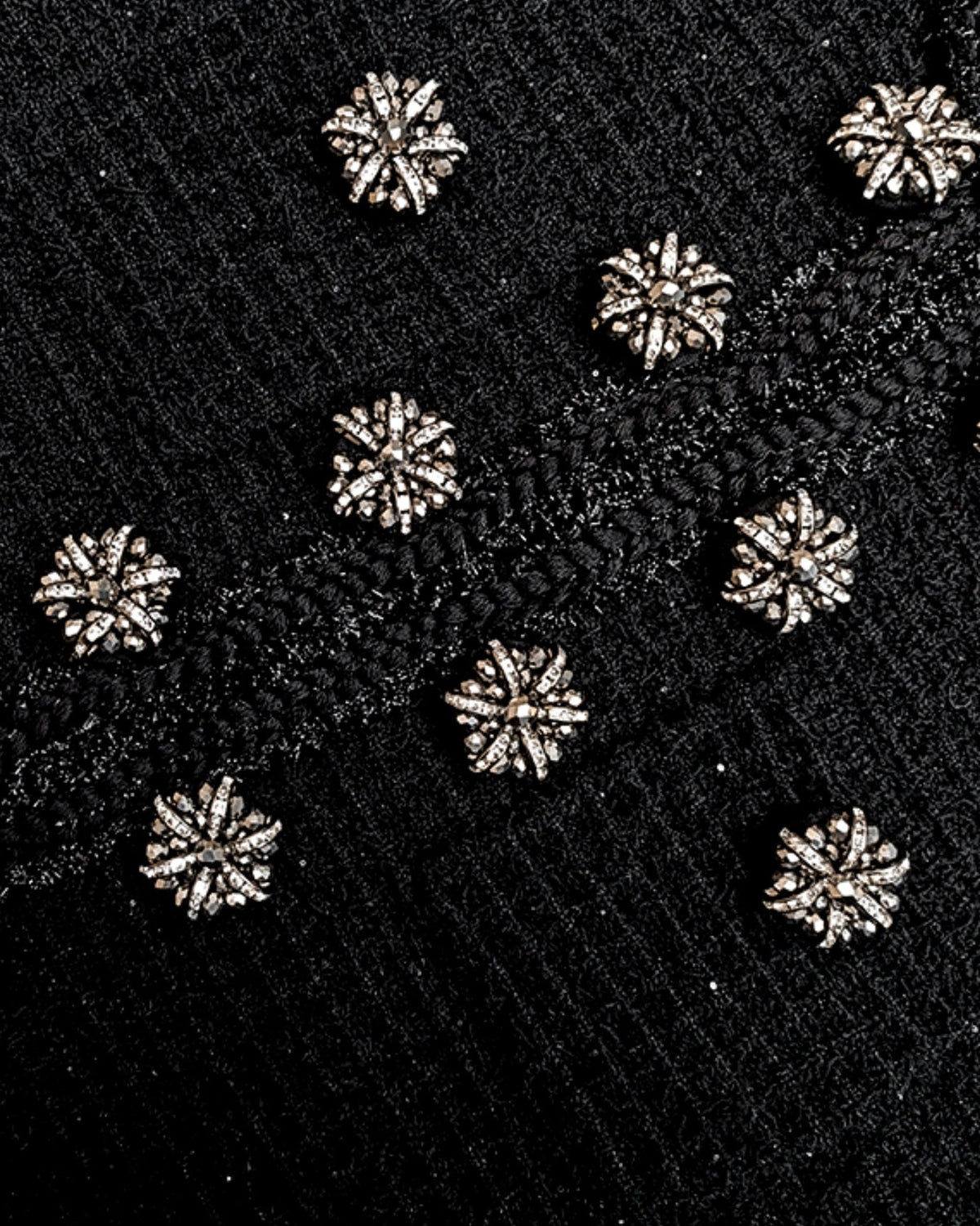 Retro Knit Dress with Crystal-Encrusted Metal Buttons – view 7
