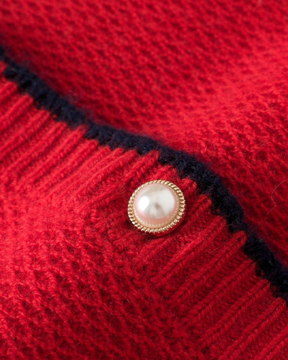 Pure Cashmere Crew Neck Cardigan with Pearl Detailing – view 5