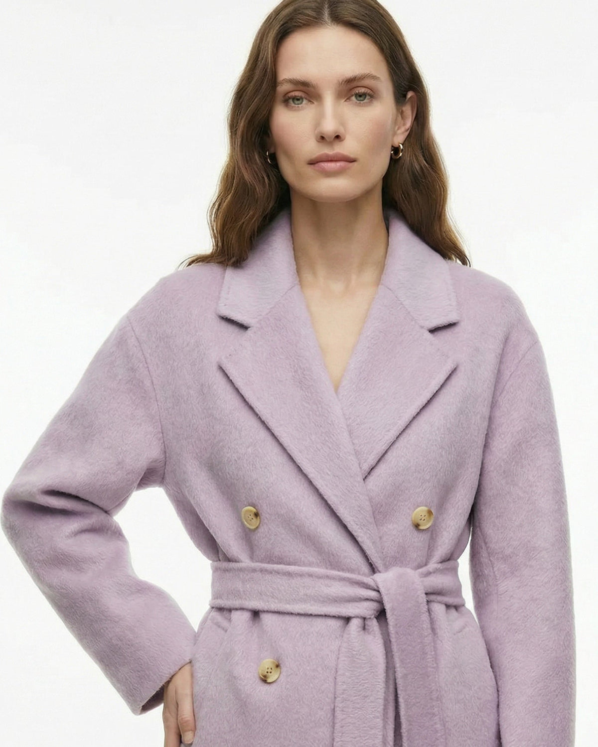 Handmade Double-Sided Suli Alpaca Blend Slim Fit Coat