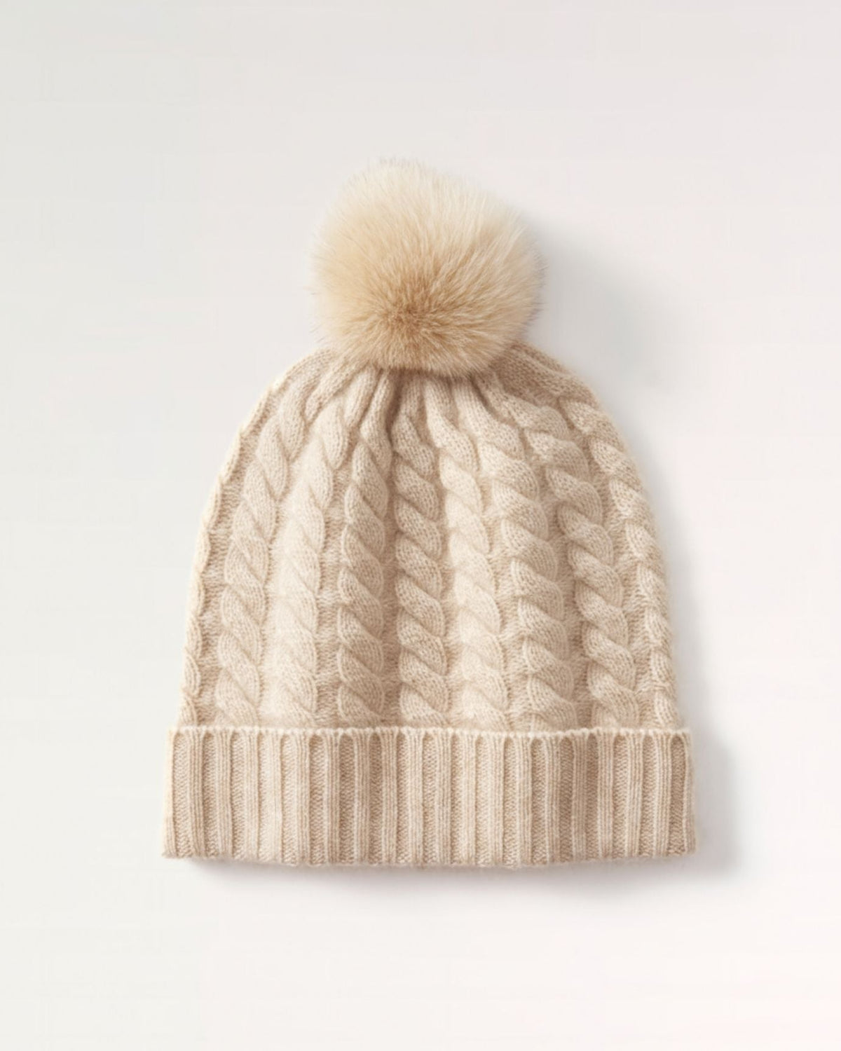 Soft Stretchy Knitted Pure Cashmere Winter Hat – view 2