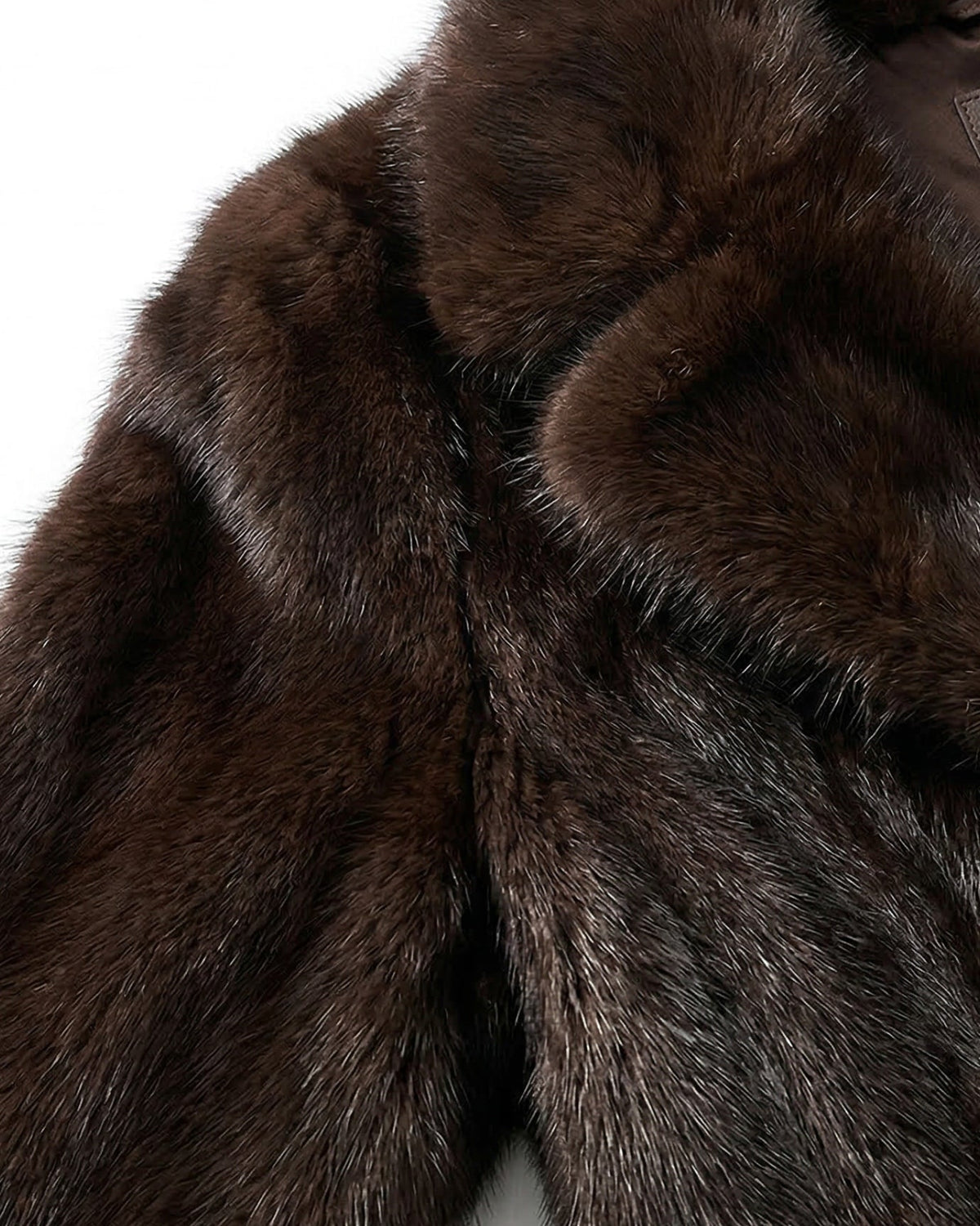 Full-Length Plush Coat with Relaxed Cut – Coffee Brown – view 7