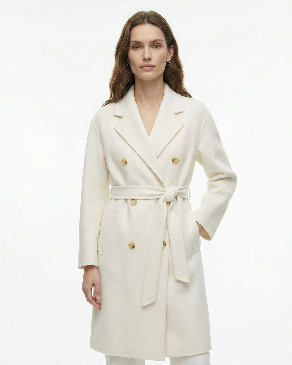 Handmade Double-Sided Suli Alpaca Blend Slim Fit Coat
