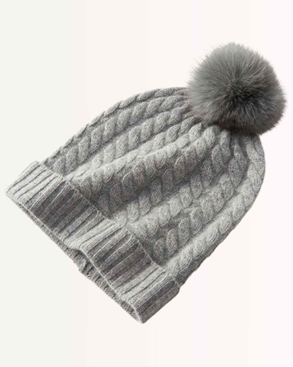 Soft Stretchy Knitted Pure Cashmere Winter Hat – view 11