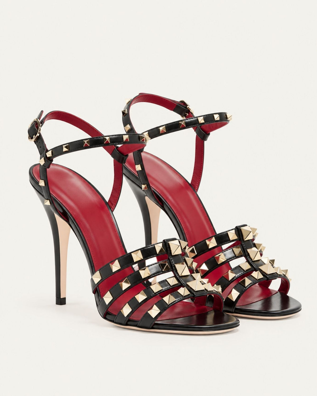 Rinna Roman-Inspired Studded Open Toe Ankle Strap Heels – view 4