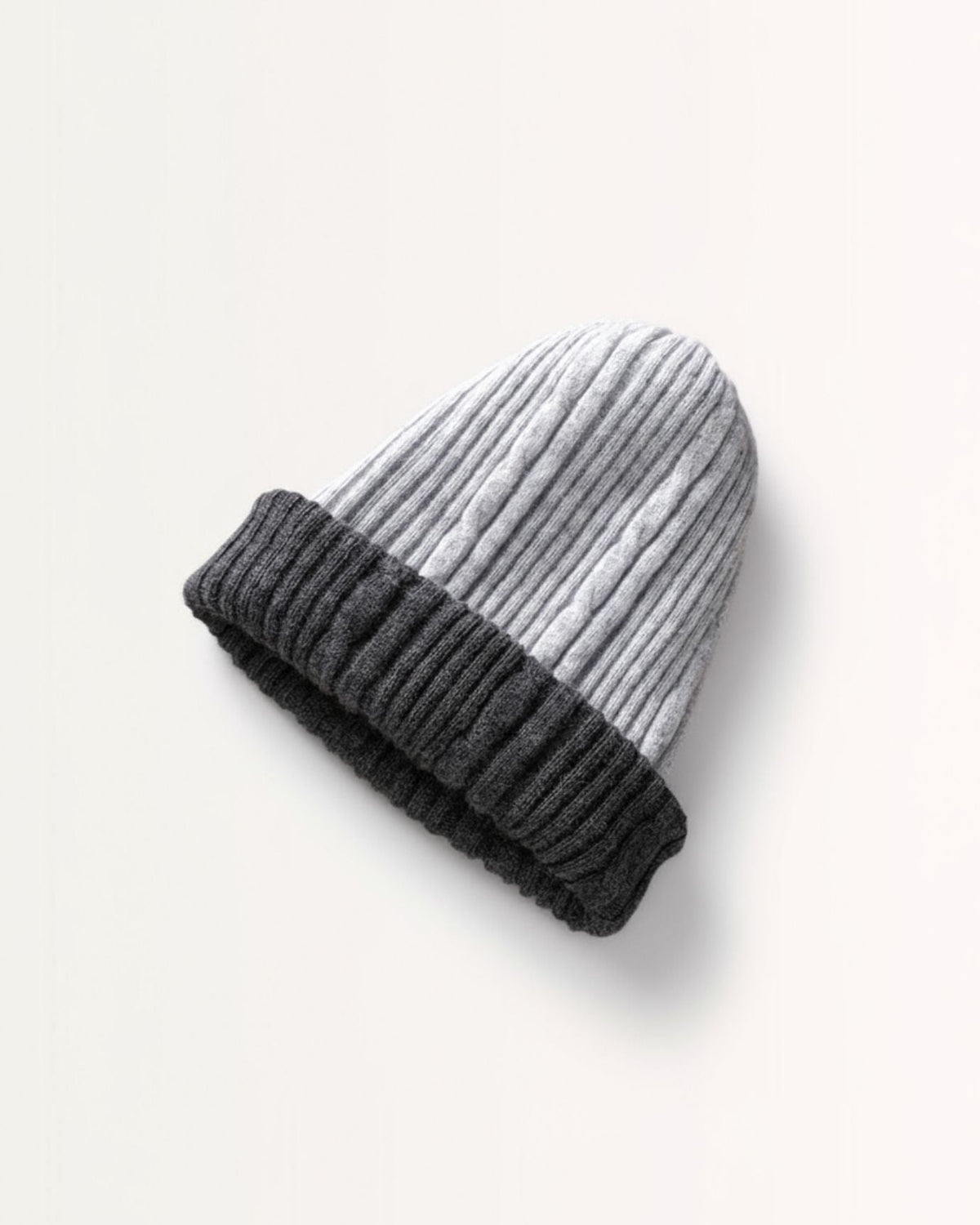 Double-Sided Pure Cashmere Knitted Hat with Ear Protection