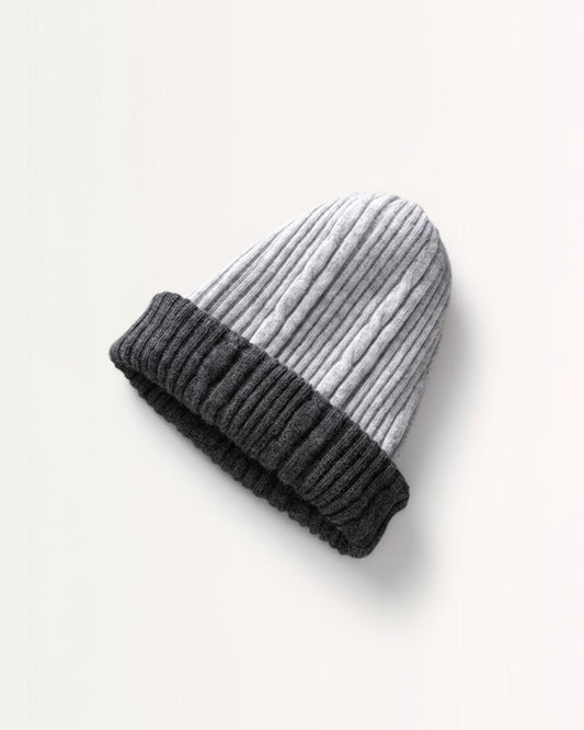 Double-Sided Pure Cashmere Knitted Hat with Ear Protection