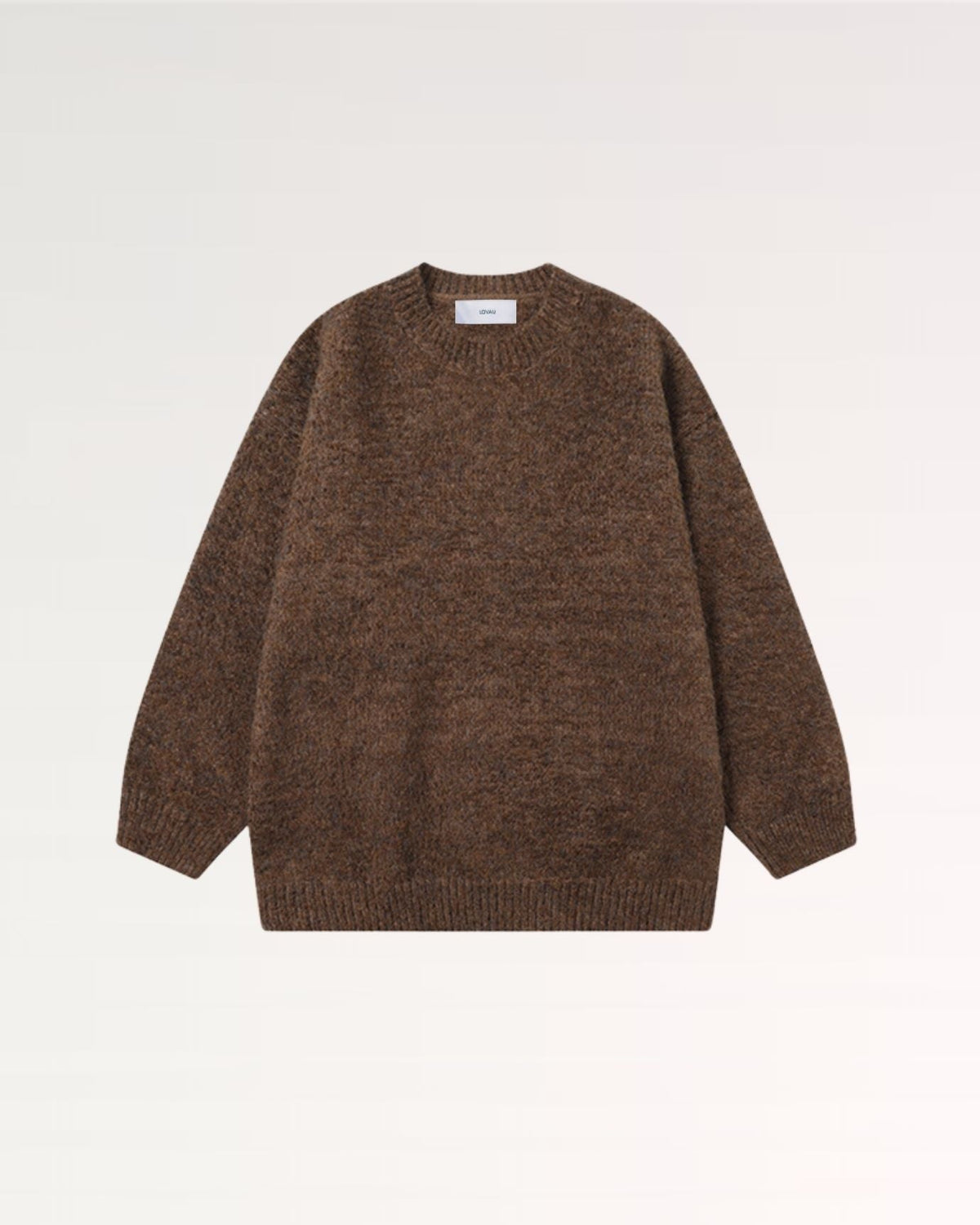 Kylie Vintage Inspired Soft Texture Knit Jumper – Brown – view 1