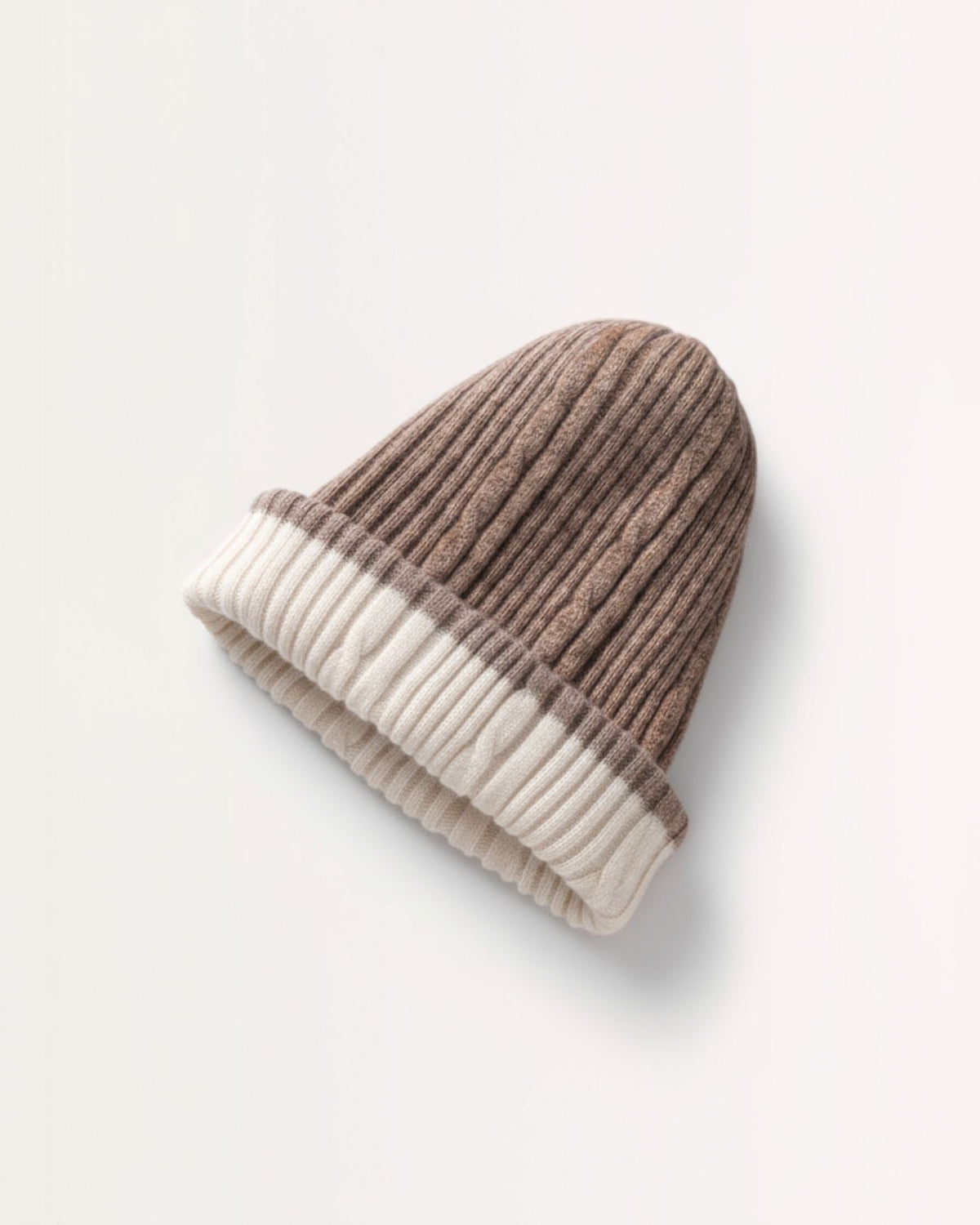 Double-Sided Pure Cashmere Knitted Hat with Ear Protection – view 3