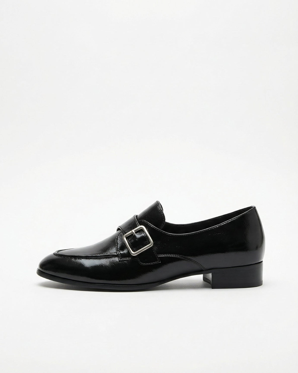 Heritage-Inspired Cowskin Leather Loafers with 3cm Heel – Black – view 1