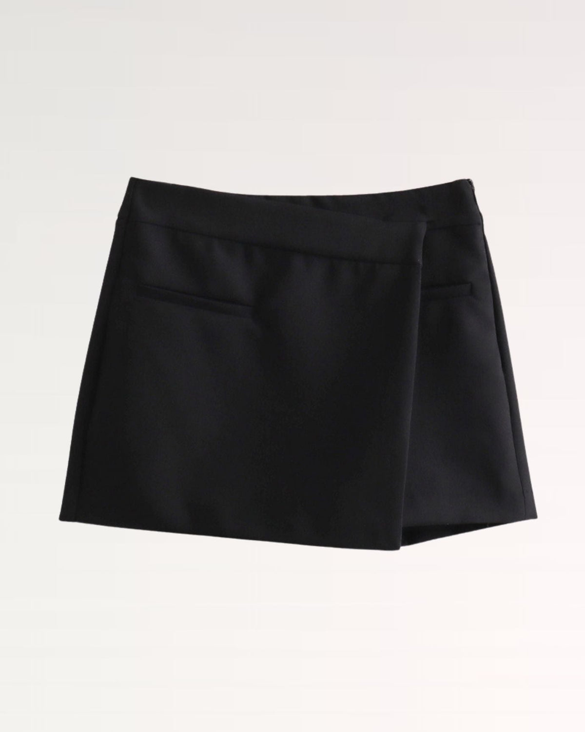 Marbella High Rise Tailored Skort with Wrap Front Overlay