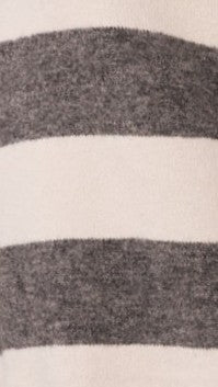 Harita Turtleneck Bell Sleeve Boxy Knit Jumper – Grey/Cream Stripe – view 8