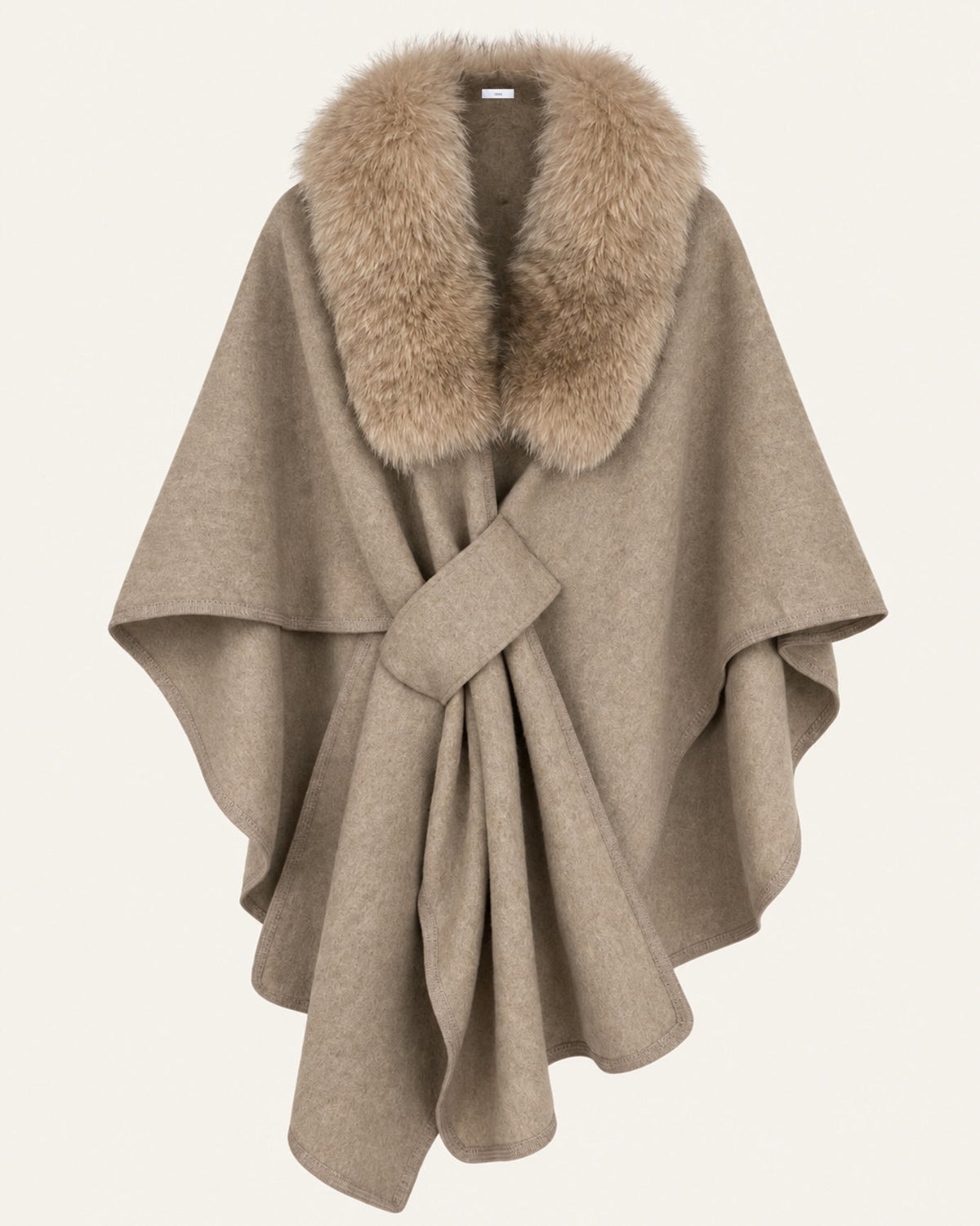 Wool Blend Knit Cape Shawl – view 10