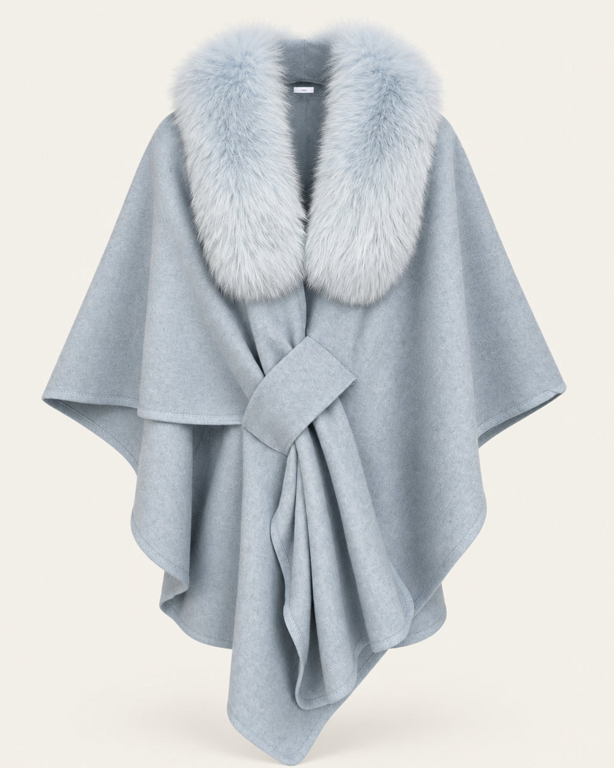 Wool Blend Knit Cape Shawl – view 13