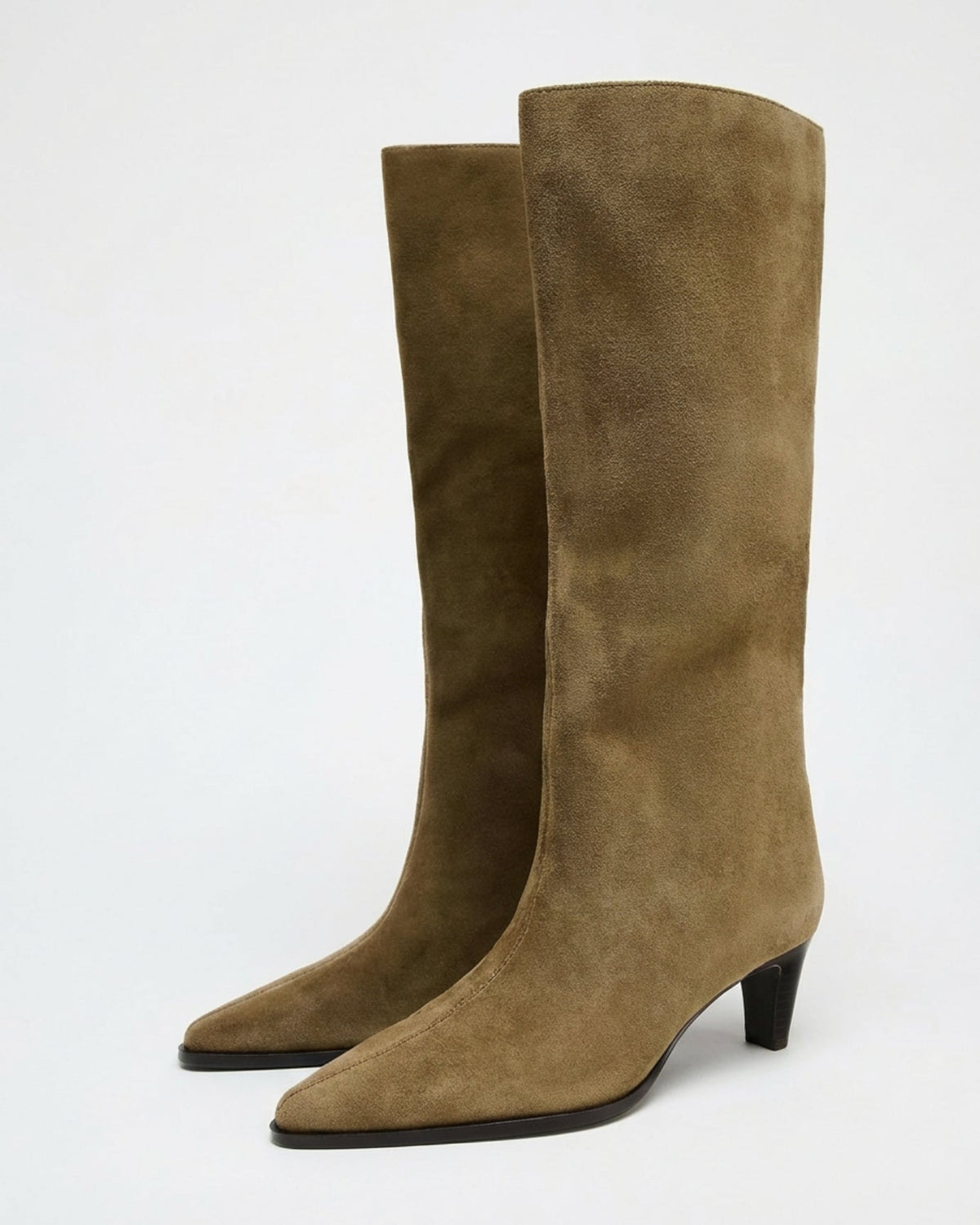Divina Cowhide Leather Wide Leg Kitten Heel Boots – view 7