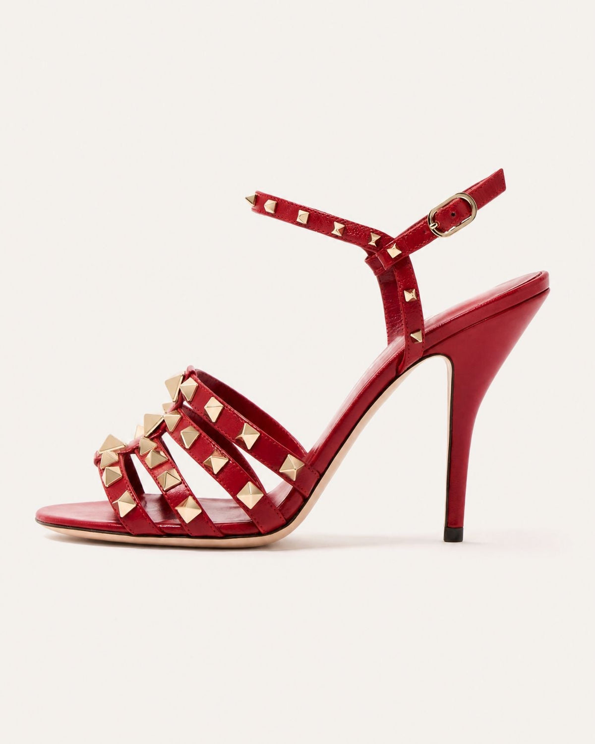 Rinna Roman-Inspired Studded Open Toe Ankle Strap Heels – view 12