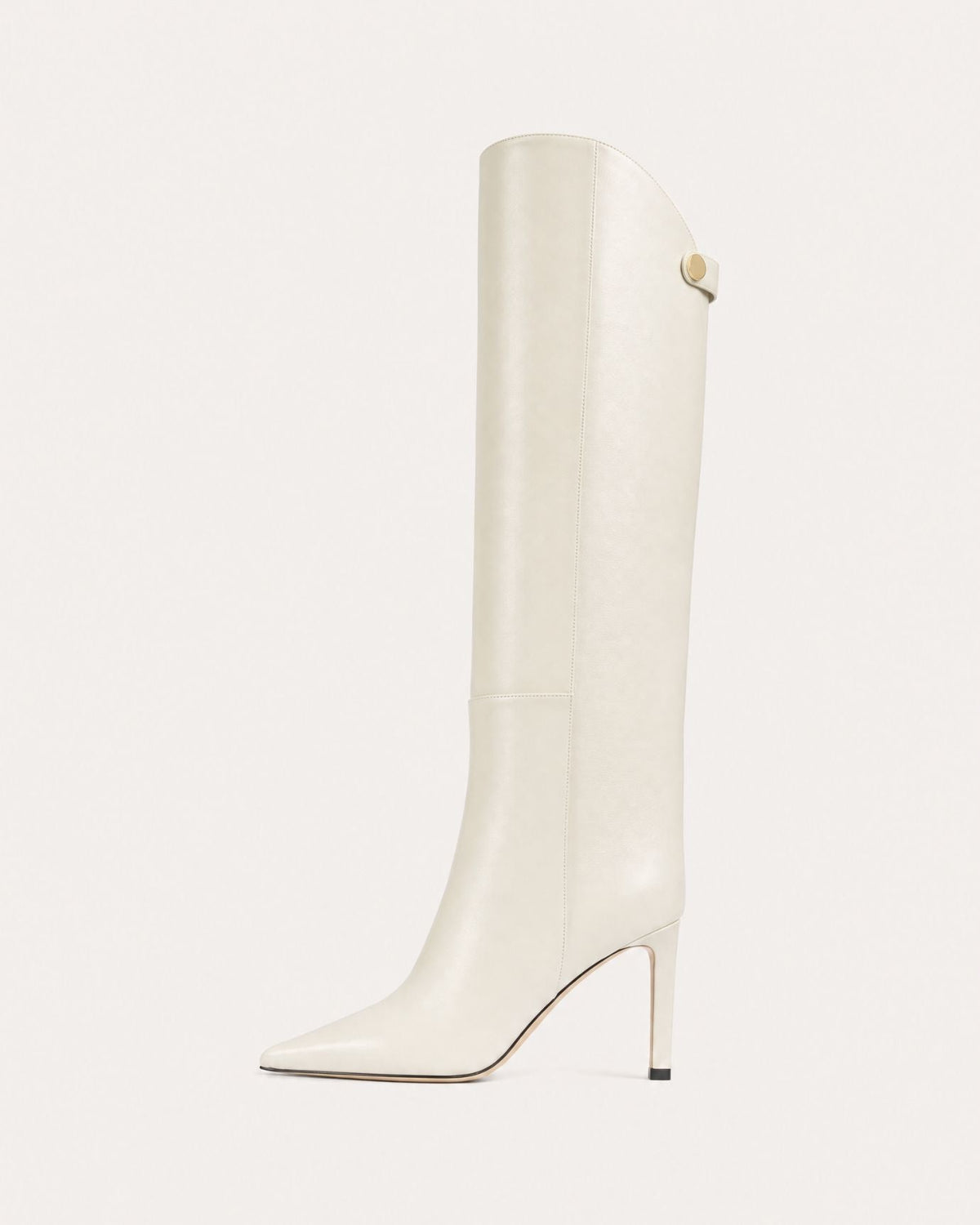 Pointed Toe Straight Shaft High Heel Boots with Leather Lining – view 17