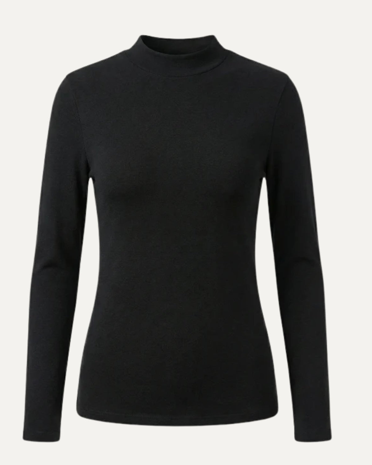 Fleece-Lined Long Sleeve T-Shirt in Tencel, Wool and Silk Blend – view 10