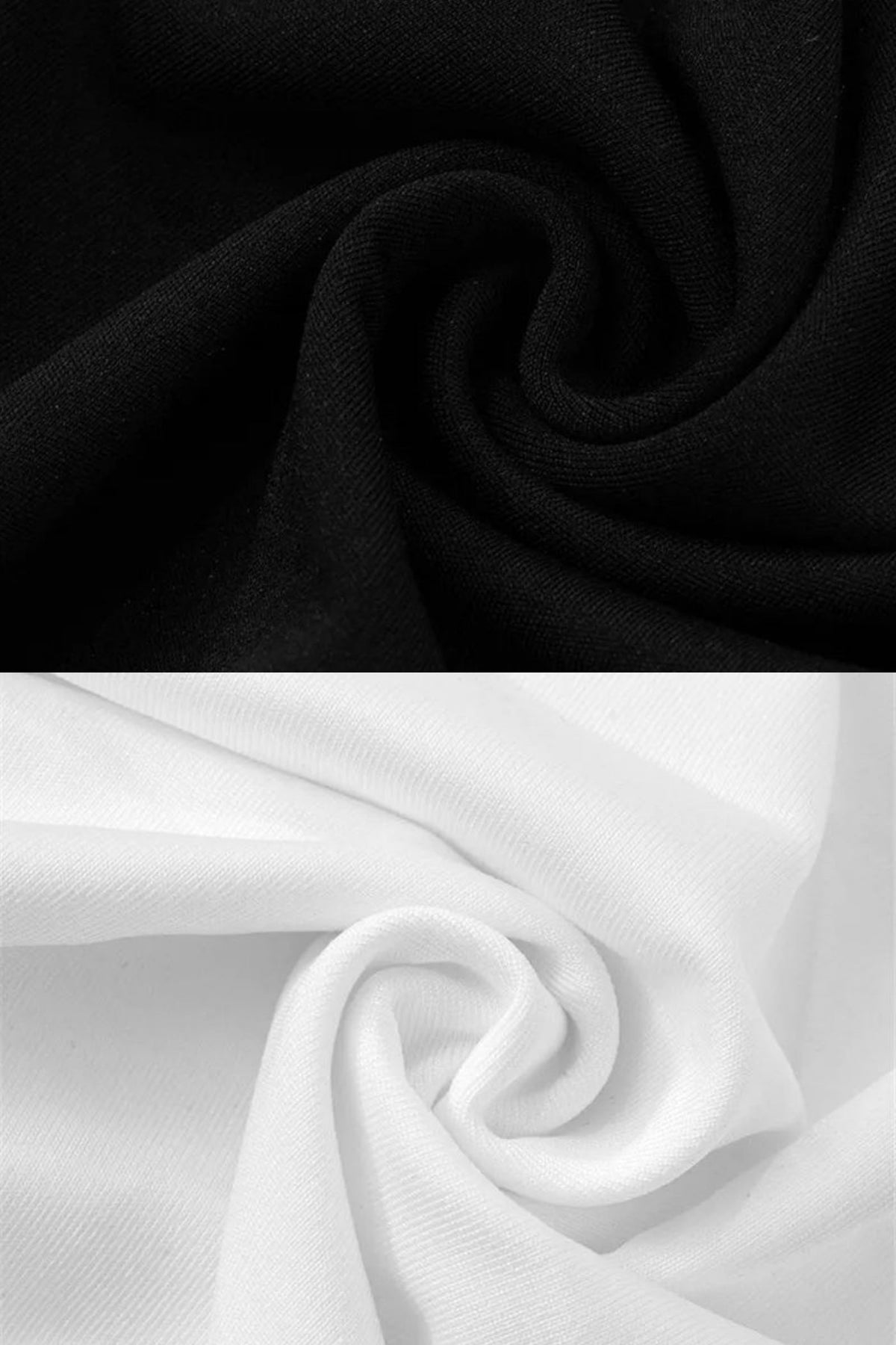 Two-Tone Ruched Halter Midi Dress in Crepe and Satin – Black & White – view 5
