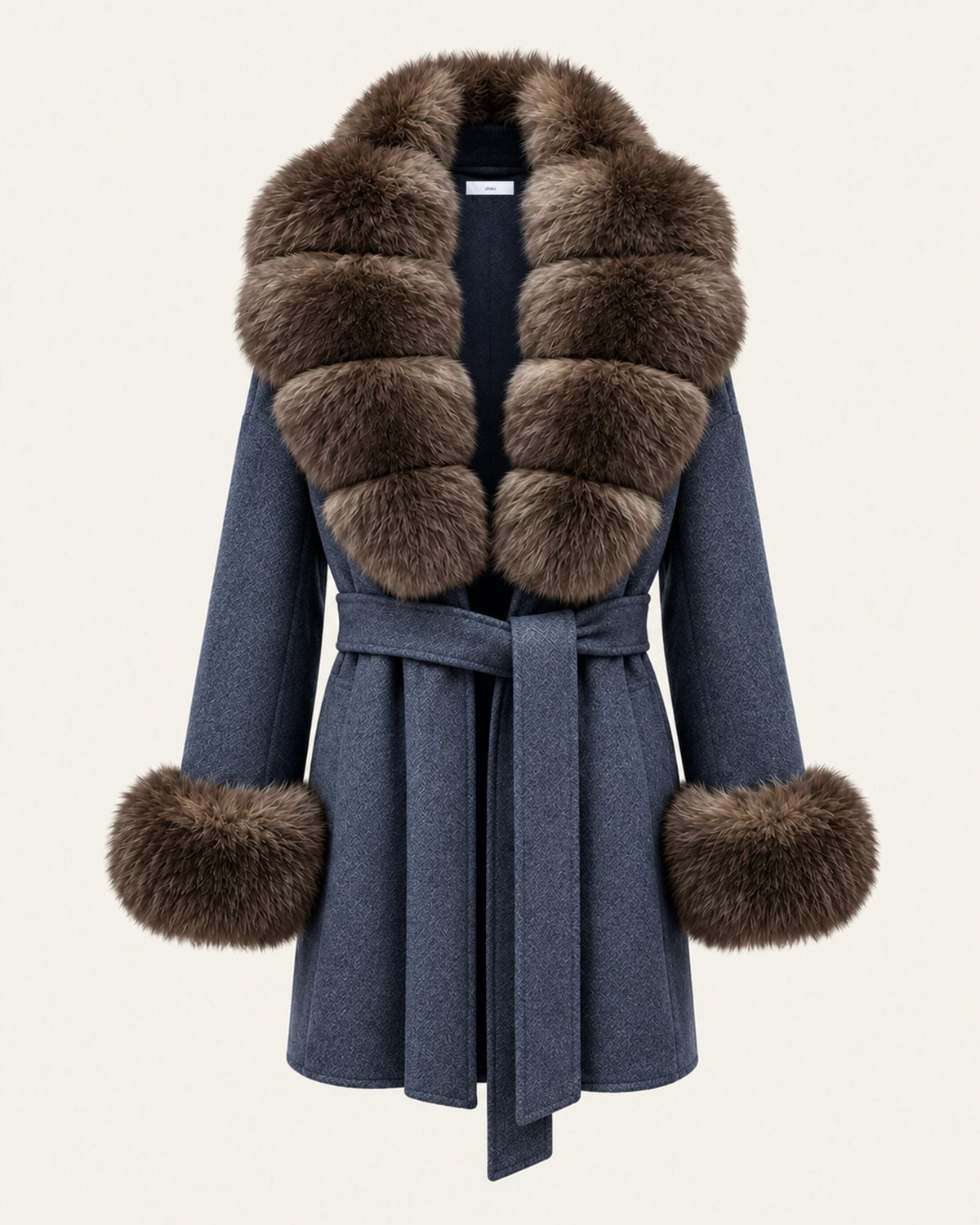 Mira Belted Mid-Length Hand-Stitched Wool Coat – view 29
