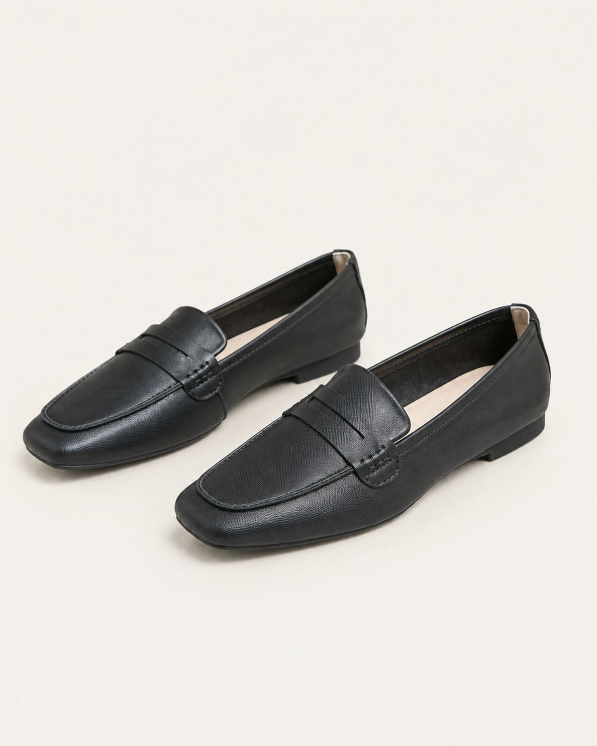 Square Toe Full-Grain Leather Slip-On Loafers with Rubber Sole – view 7