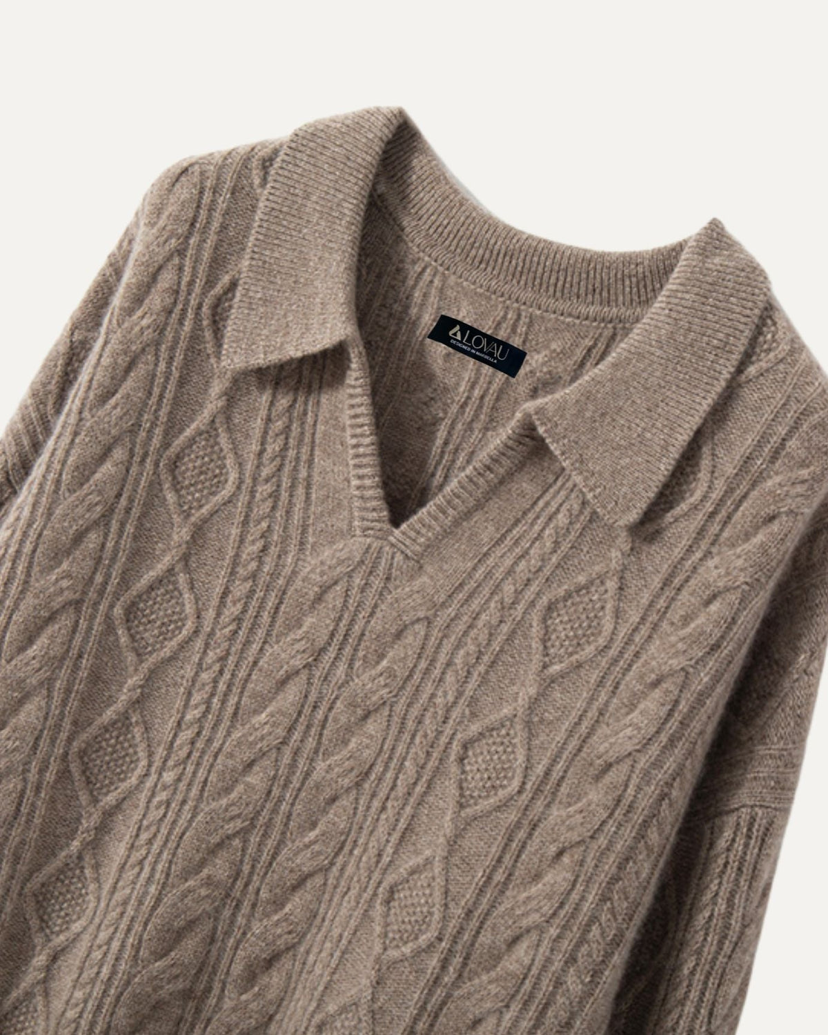 Divina 100% Cashmere Polo Top with Button Placket – view 2
