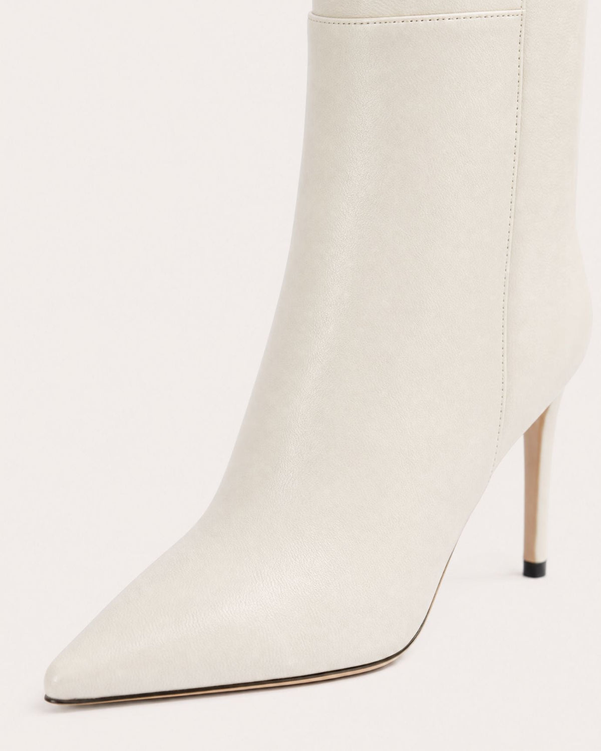 Pointed Toe Straight Shaft High Heel Boots with Leather Lining – view 18