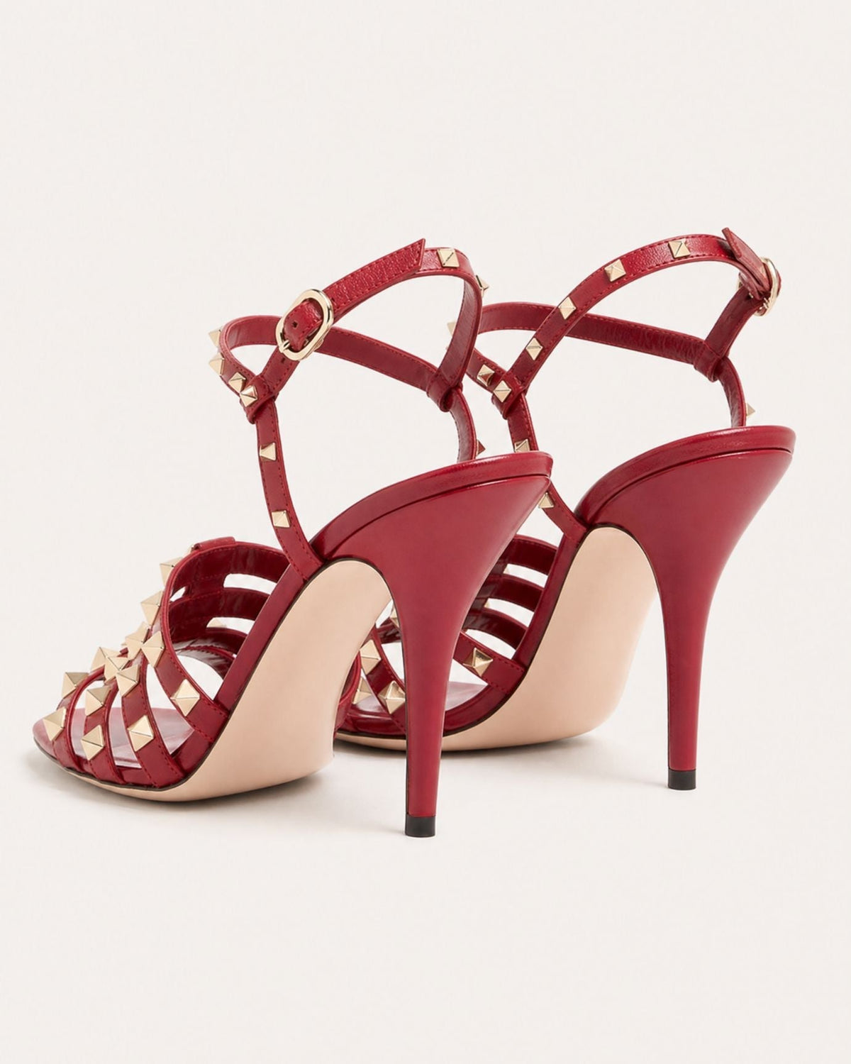 Rinna Roman-Inspired Studded Open Toe Ankle Strap Heels – view 13