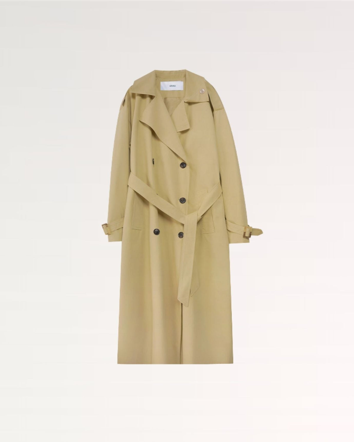 Double-Breasted Belted Water-Resistant Trench Coat – view 5