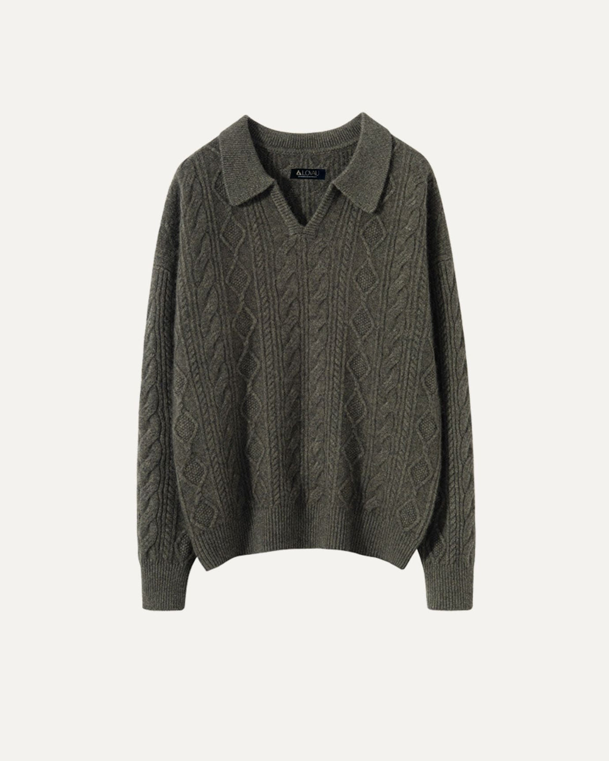 Divina 100% Cashmere Polo Top with Button Placket – view 9
