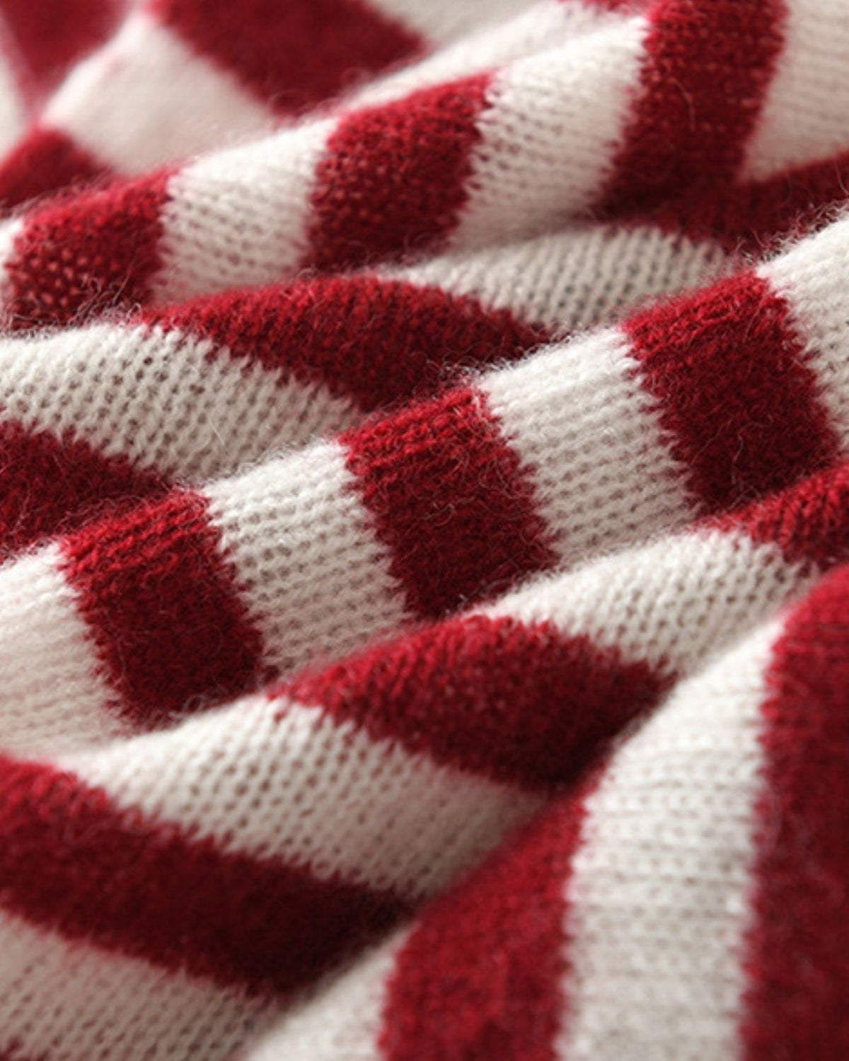 Lightweight Striped Pure Cashmere Neck Cover Scarf – view 4