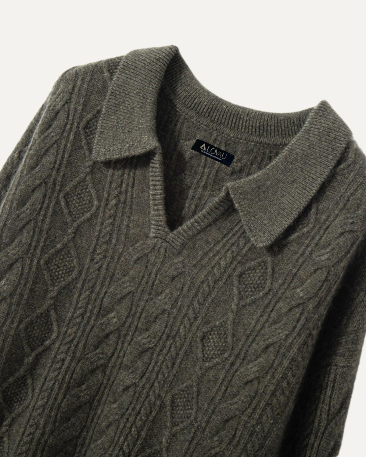 Divina 100% Cashmere Polo Top with Button Placket – view 10