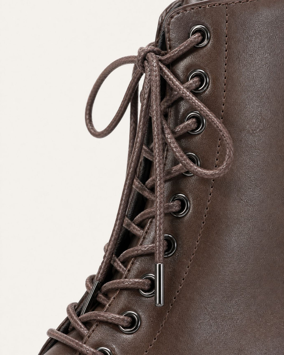 Maria Square Toe Platform Lace-Up Combat Boots with 9cm Heel – view 12