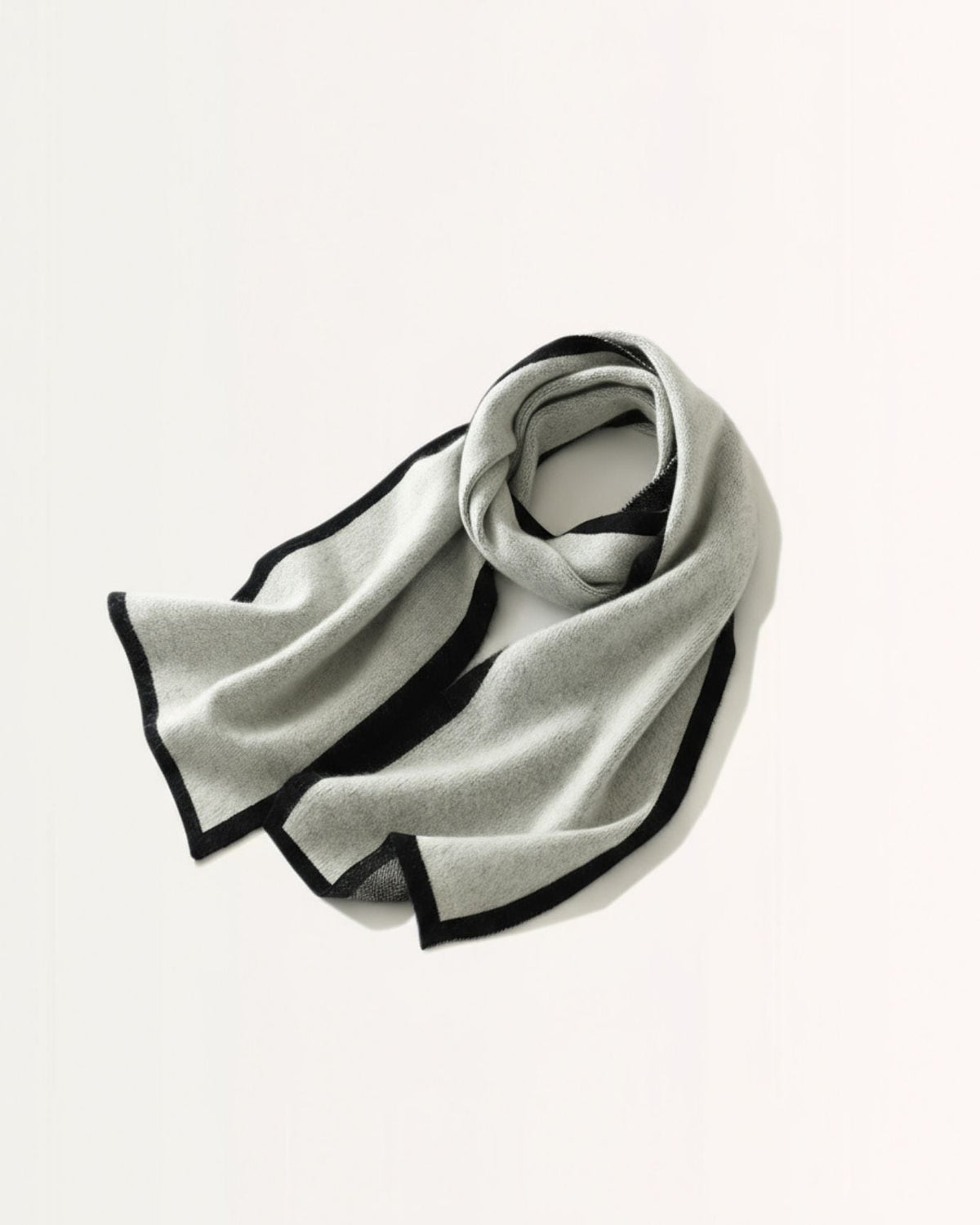 Thickened Two-Tone Pure Cashmere Knitted Neck Shawl Scarf – view 2