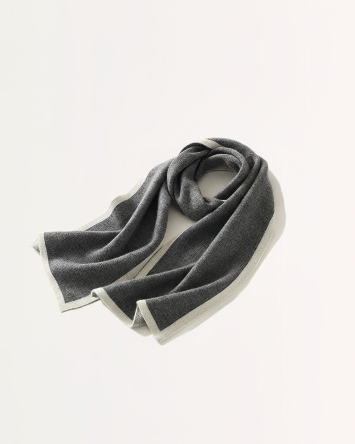 Thickened Two-Tone Pure Cashmere Knitted Neck Shawl Scarf – view 3
