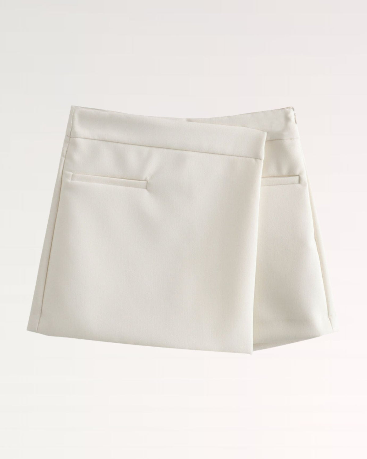 Marbella High Rise Tailored Skort with Wrap Front Overlay