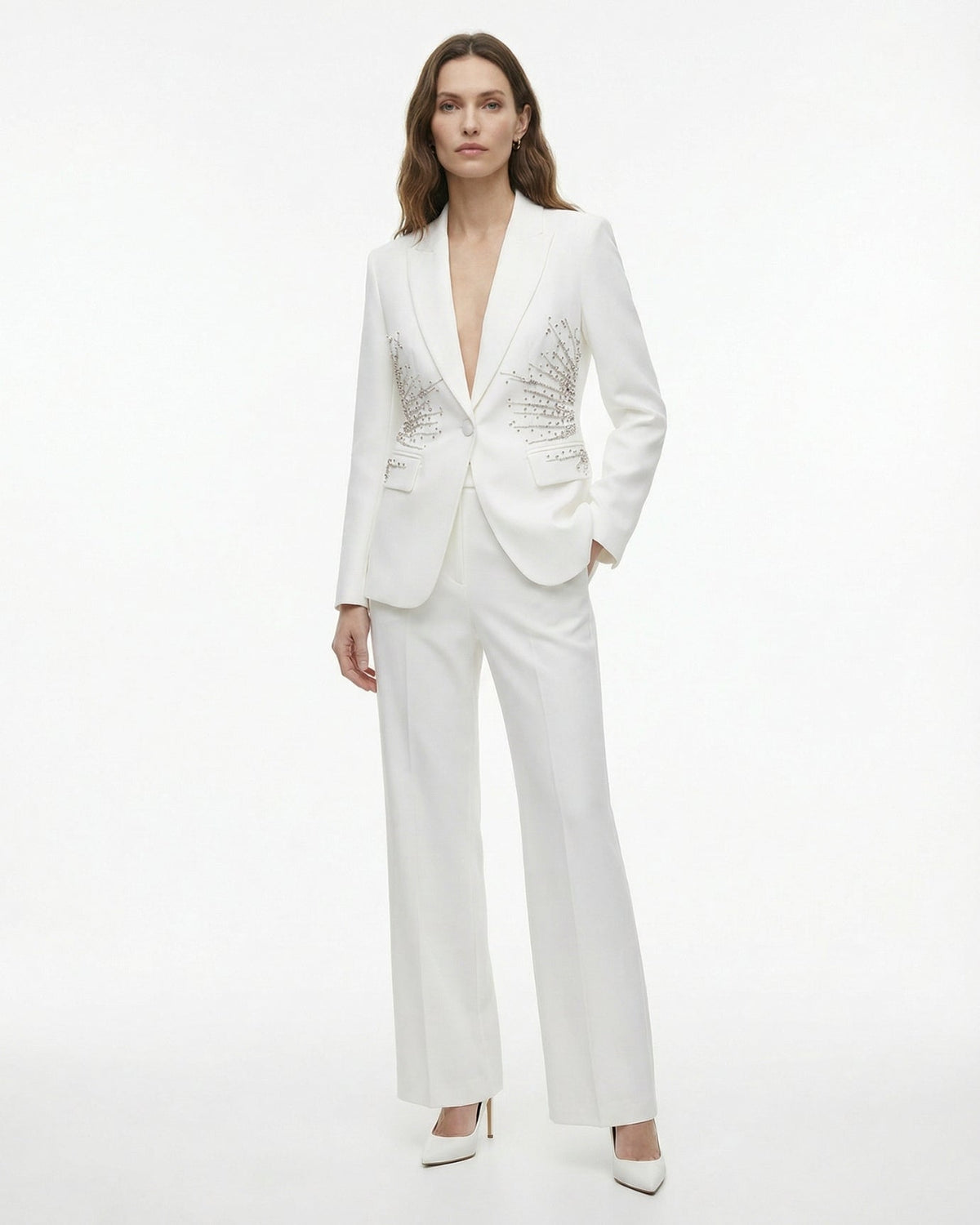 Martyna Beaded Tailored Blazer and Trousers Two-Piece Suit – view 7
