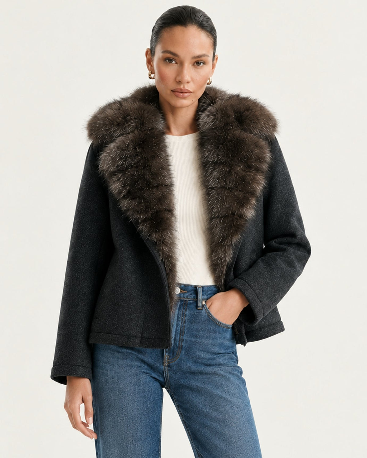 Lina Mid-Length Shearling Coat – view 4