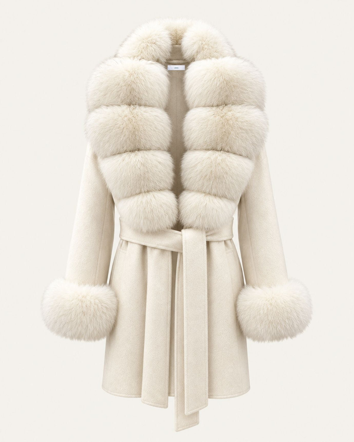 Mira Belted Mid-Length Hand-Stitched Wool Coat – view 9