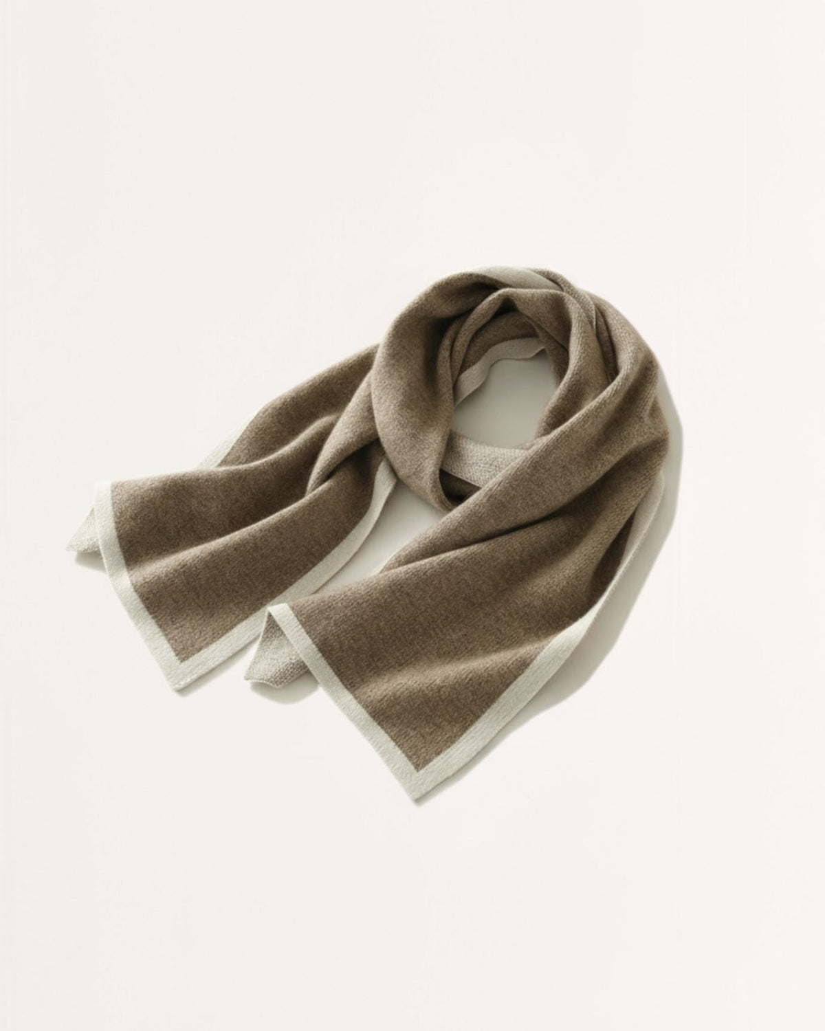 Thickened Two-Tone Pure Cashmere Knitted Neck Shawl Scarf – view 7